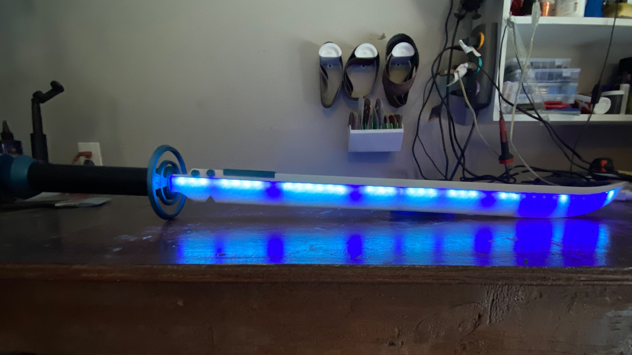 an image of my 3d printed katana from risk of rain