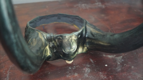 an image of my 3d printed loki headdess